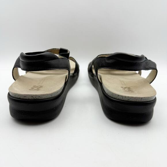 SAS Womens Sorrento Adjustable Comfort Sandal US 12 M Black Leather NIB - Picture 9 of 12